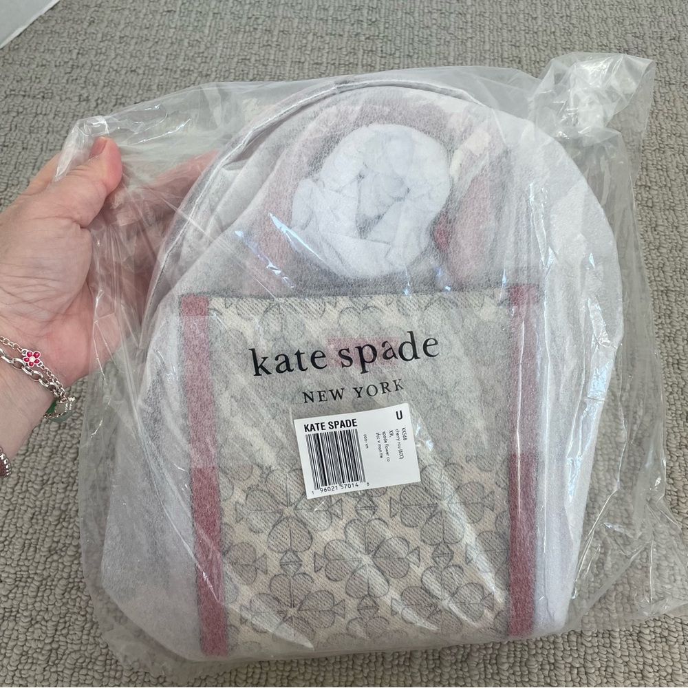 NWT Kate Spade flower coated canvas Manhattan mini tote - Picture 8 of 10